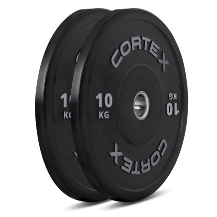 CORTEX 70kg Black Series V2 Rubber Olympic Bumper Plate Set 50mm Kings Warehouse 