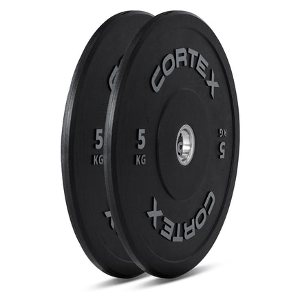 CORTEX 70kg Black Series V2 Rubber Olympic Bumper Plate Set 50mm Kings Warehouse 