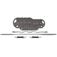 CORTEX 90kg Tri-Grip Standard Barbell Weight Set 25mm Kings Warehouse 