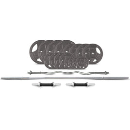 CORTEX 90kg Tri-Grip Standard Barbell Weight Set 25mm Kings Warehouse 