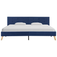 County Bed Frame Blue Fabric King Bed Kings Warehouse 