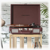 Crosley Cruiser Plus Bluetooth Turntable 3 Speed Burgundy Kings Warehouse 