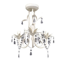 Crystal Pendant Ceiling Lamp Chandelier Elegant White Kings Warehouse 