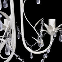 Crystal Pendant Ceiling Lamp Chandelier Elegant White Kings Warehouse 