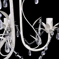 Crystal Pendant Ceiling Lamp Chandeliers 2 pcs Elegant White Kings Warehouse 