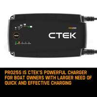 CTEK PRO25S Smart Battery Charger Professional 25A AGM Lithium 12V CTEK-40-200 Car Kings Warehouse 