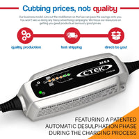 CTEK XS 0.8 Smart Battery Charger Automatic Trickle 12V ATV Motorbike Mobility Kings Warehouse 