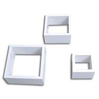 Cube shelf set of 3 white Living room Kings Warehouse 