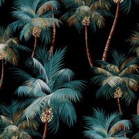 Cushion Cover-Coastal Fringe Black-Palm Trees Black-35cm x 50cm Kings Warehouse 