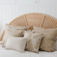 Cushion Cover-Coastal Fringe-Coastal Coral Beige-60cm x 60cm Kings Warehouse 