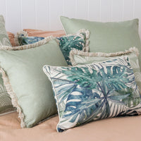 Cushion Cover-Coastal Fringe- Freshwater-45cm x 45cm Kings Warehouse 