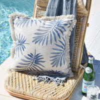 Cushion Cover-Coastal Fringe-Koh Samui-45cm x 45cm Kings Warehouse 