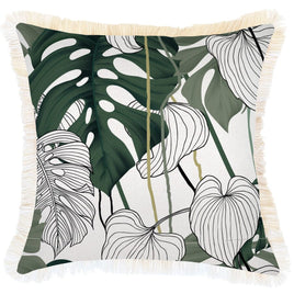 Cushion Cover-Coastal Fringe-Kona-45cm x 45cm Kings Warehouse 