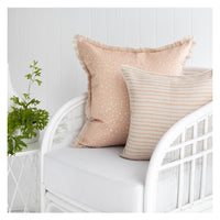 Cushion Cover-Coastal Fringe-Lunar Blush-60cm x 60cm Kings Warehouse 