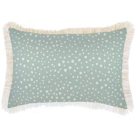 Cushion Cover-Coastal Fringe-Lunar Pale Mint-35cm x 50cm Kings Warehouse 