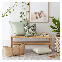 Cushion Cover-Coastal Fringe-Lunar Pale Mint-60cm x 60cm Kings Warehouse 