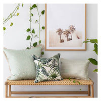 Cushion Cover-Coastal Fringe-Lunar Pale Mint-60cm x 60cm Kings Warehouse 