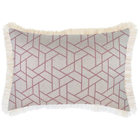 Cushion Cover-Coastal Fringe-Milan Rose-35cm x 50cm