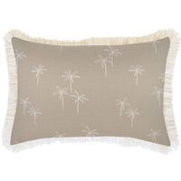 Cushion Cover-Coastal Fringe Natural-Palm Cove Beige-35cm x 50cm Kings Warehouse 