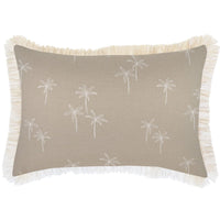 Cushion Cover-Coastal Fringe Natural-Palm Cove Beige-35cm x 50cm