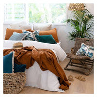 Cushion Cover-Coastal Fringe Natural-Palm Trees Natural-35cm x 50cm Kings Warehouse 