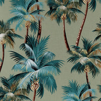 Cushion Cover-Coastal Fringe Natural-Palm Trees Sage-35cm x 50cm Kings Warehouse 