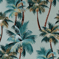 Cushion Cover-Coastal Fringe Natural-Palm Trees Seafoam-35cm x 50cm Kings Warehouse 