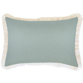 Cushion Cover-Coastal Fringe Natural-Seafoam-35cm x 50cm Kings Warehouse 