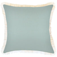 Cushion Cover-Coastal Fringe Natural-Seafoam-60cm x 60cm