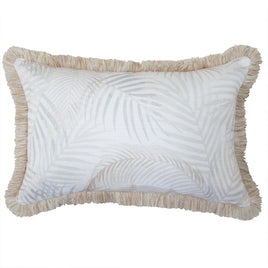 Cushion Cover-Coastal Fringe Natural-Seminyak Biscuit-35cm x 50cm Kings Warehouse 