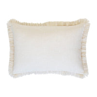 Cushion Cover-Coastal Fringe Natural-Solid Natural-35cm x 50cm Kings Warehouse 