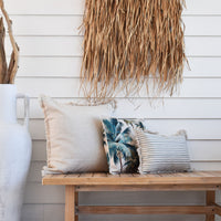 Cushion Cover-Coastal Fringe Natural-Solid Natural-60cm x 60cm Kings Warehouse 