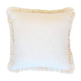 Cushion Cover-Coastal Fringe Natural-Solid Natural-60cm x 60cm Kings Warehouse 