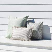 Cushion Cover-Coastal Fringe-Paint Stripes Smoke-35cm x 50cm Kings Warehouse 