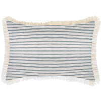 Cushion Cover-Coastal Fringe-Paint Stripes Smoke-35cm x 50cm Kings Warehouse 