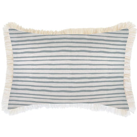 Cushion Cover-Coastal Fringe-Paint Stripes Smoke-35cm x 50cm Kings Warehouse 