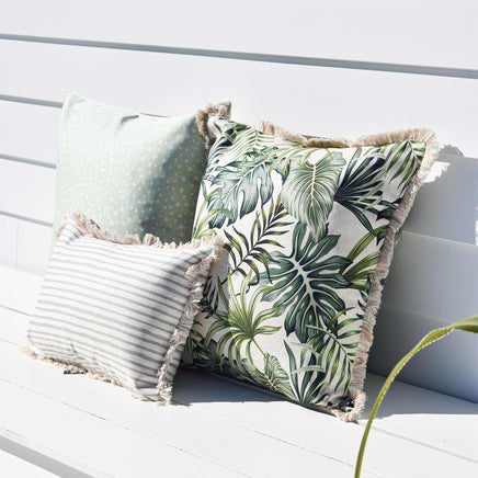 Cushion Cover-Coastal Fringe-Paint Stripes Smoke-35cm x 50cm Kings Warehouse 
