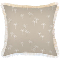 Cushion Cover-Coastal Fringe-Palm Cove Beige-60cm x 60cm