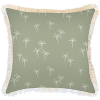 Cushion Cover-Coastal Fringe-Palm Cove Sage-60cm x 60cm Kings Warehouse 