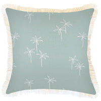 Cushion Cover-Coastal Fringe-Palm Cove Seafoam-45cm x 45cm Kings Warehouse 