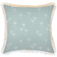 Cushion Cover-Coastal Fringe-Palm Cove Seafoam-60cm x 60cm Kings Warehouse 