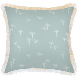 Cushion Cover-Coastal Fringe-Palm Cove Seafoam-60cm x 60cm Kings Warehouse 