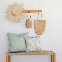 Cushion Cover-Coastal Fringe-Pineapples Seafoam-45cm x 45cm Kings Warehouse 