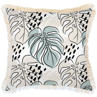 Cushion Cover-Coastal Fringe-Rainforest Seafoam-60cm x 60cm Kings Warehouse 