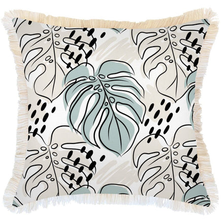 Cushion Cover-Coastal Fringe-Rainforest Seafoam-60cm x 60cm Kings Warehouse 