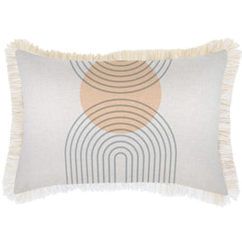 Cushion Cover-Coastal Fringe-Rising- Sun-35cm x 50cm Kings Warehouse 