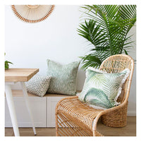 Cushion Cover-Coastal Fringe-Seminyak Green-60cm x 60cm Kings Warehouse 