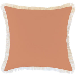 Cushion Cover-Coastal Fringe-Solid-Clay-60cm x 60cm Kings Warehouse 