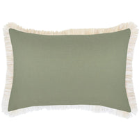 Cushion Cover-Coastal Fringe-Solid-Sage-35cm x 50cm