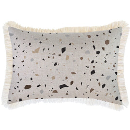Cushion Cover-Coastal Fringe-Terrazzo-35cm x 50cm Kings Warehouse 